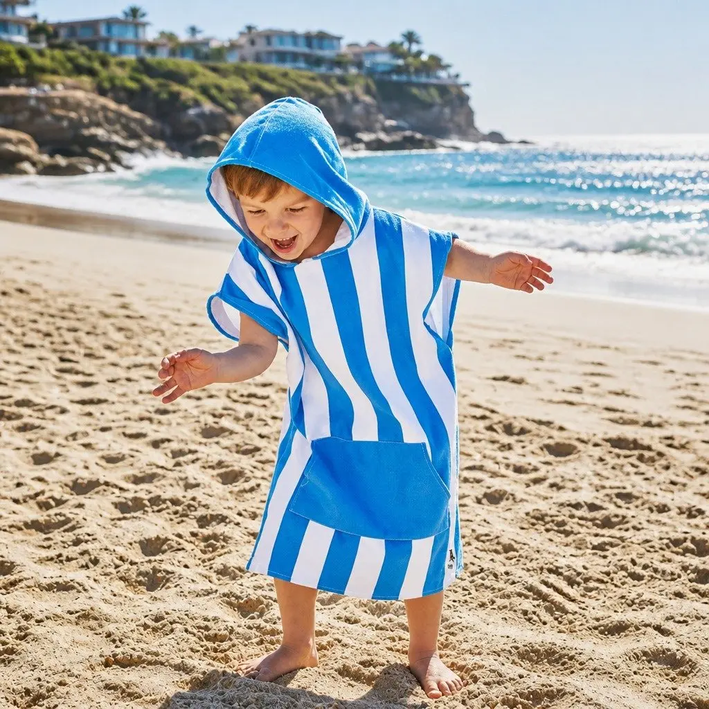 Kids Hooded Poncho Towel XS Quick Dry Beach Cover Change Robe