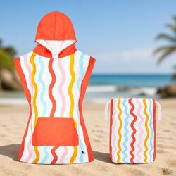 Enhance Beach Days with Kids Hooded Poncho Towel
