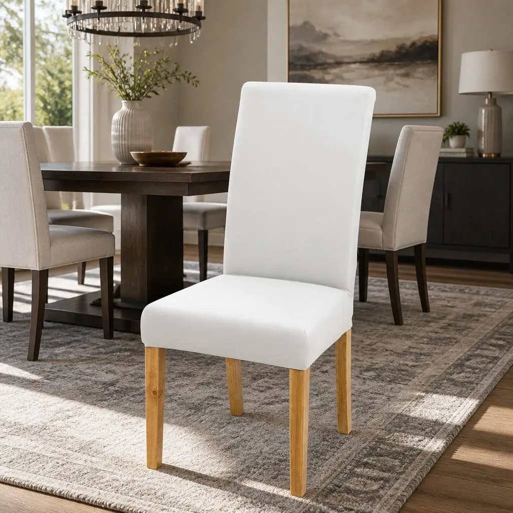 Dining Chair Covers 6 Pack Spandex Stretch Slipcovers Smooth Fabric Easy to Wash
