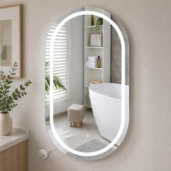 Elevate Your Space with an Oval LED Wall Mirror