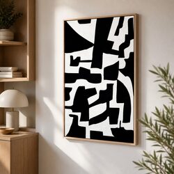 Elevate Your Space with Black and White Abstract Canvas Art