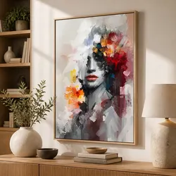 Contemporary Blue-Toned Canvas Wall Art for Living Spaces 70x100cm