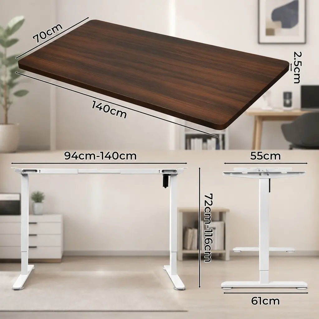 Walnut Electric Standing Desk