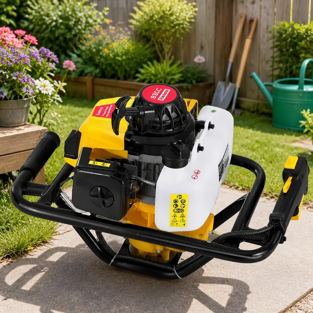 Post Hole Digger 63CC Petrol Engine Single Cylinder 2-Stroke Heavy-Duty Steel Construction