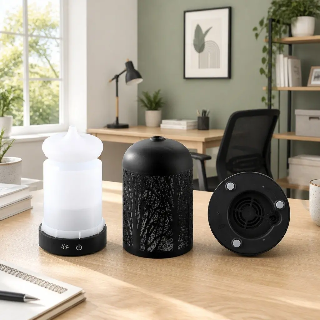 Ultrasonic Aroma Diffuser 160ml 4-in-1 Aromatherapy Humidifier Night Light Black