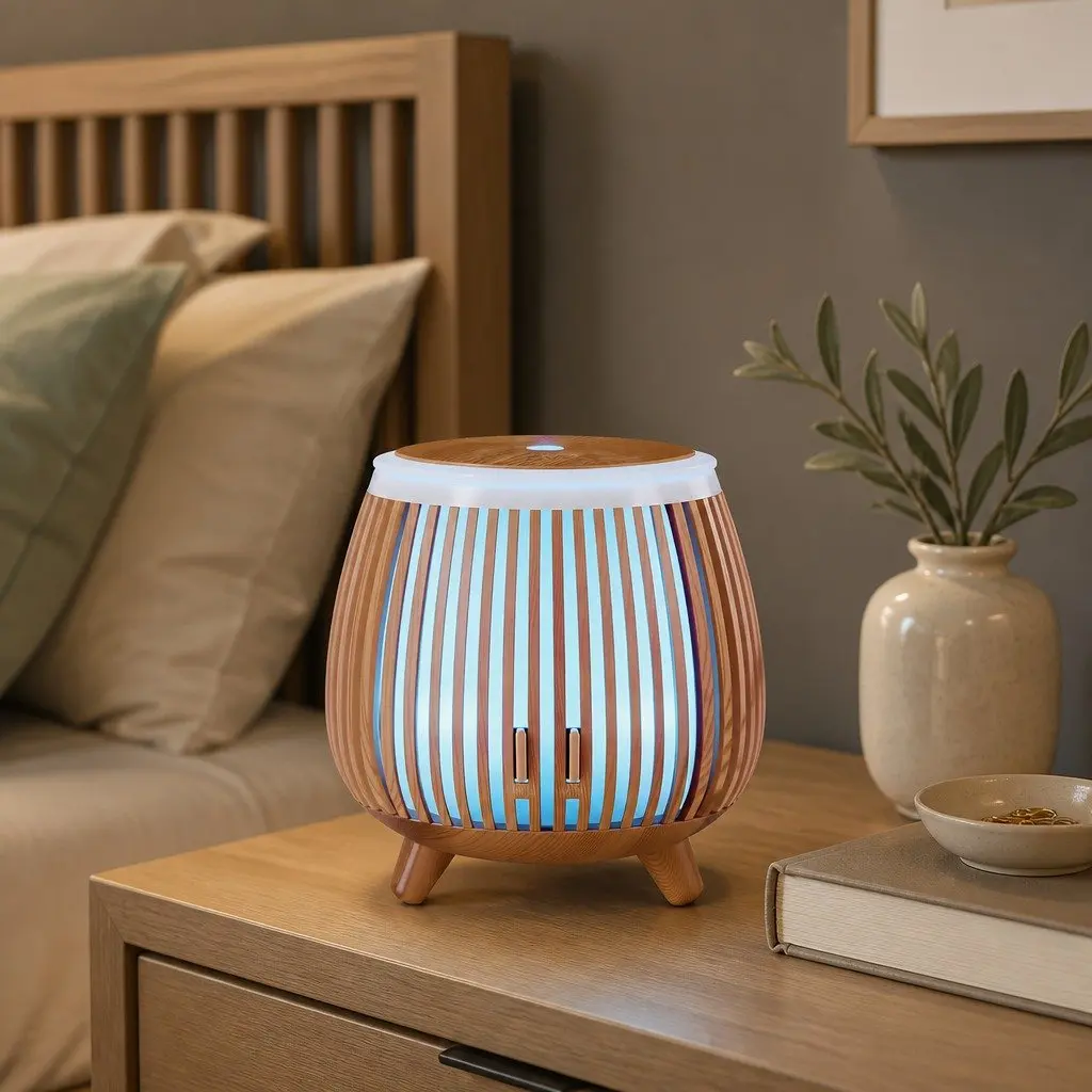 Aroma Diffuser 140ml Ultrasonic Humidifier with LED Night Light and Adjustable Mist Modes