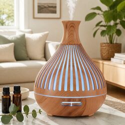 Nature-Inspired 400ml Aroma Diffuser with Night Light