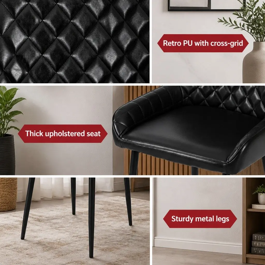 Set of 4 Retro Dining Chairs