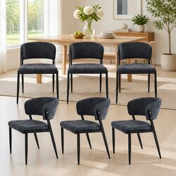 Elevate Your Dining Experience with 6 Charcoal Chairs