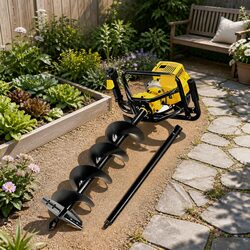 Efficient Petrol Post Hole Digger for Landscaping
