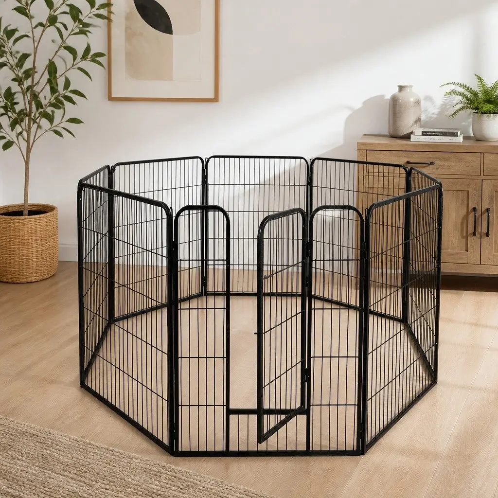 8 Panel Pet Playpen Dog Exercise Pen Puppy Enclosure Portable Foldable Camping