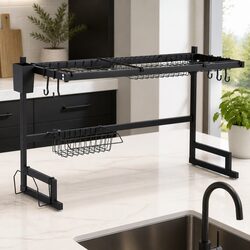 Maximize Your Kitchen Space with This 2 Tier Dish Rack