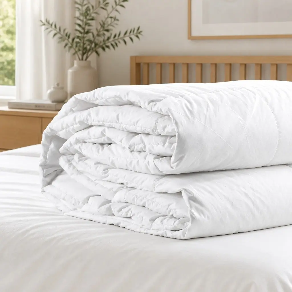 Duck Down Feather Quilt Super King 200GSM Lightweight Breathable Doona