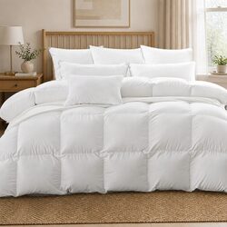 Queen Goose Down Feather Quilt for Luxurious Sleep