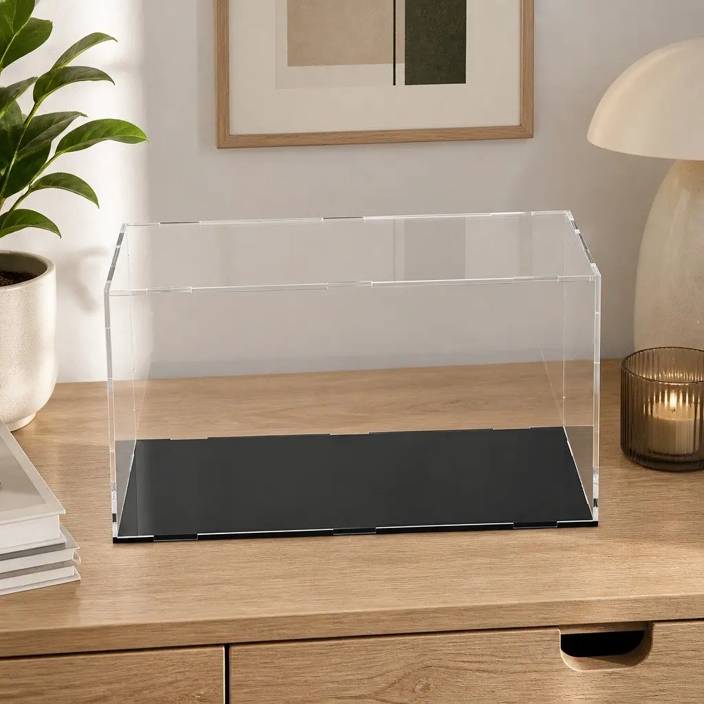 Acrylic Display Case 35x15x15cm Dustproof Showcase Box for Collectibles Figures Toys