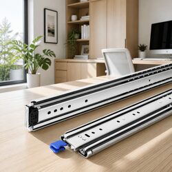 Heavy Duty Drawer Slides Full Extension 227kg Load Locking Mechanism 1804-3608mm