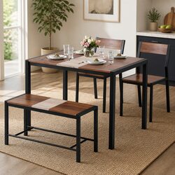 Versatile Dining Set for Small Spaces with Bench