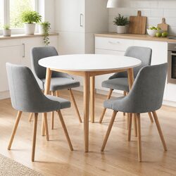 Compact Round Dining Table and Chair Set for Your Home