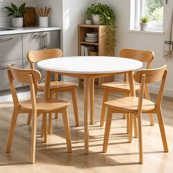Compact Round Dining Table Set for Small Spaces