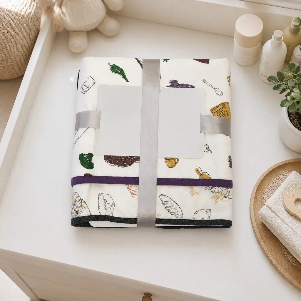 Burp Cloth 2 Piece Set Space Theme Soft Absorbent Fabric Baby Feeding Shoulder Lap Coverage
