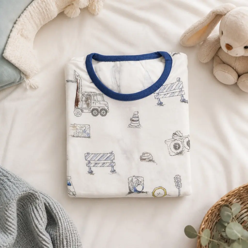 Baby Romper L80 Short Sleeve Snap Closures Breathable Fabric