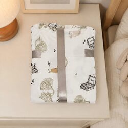 Children's Short Sleeve Pajama Set with Gramophone Print 110