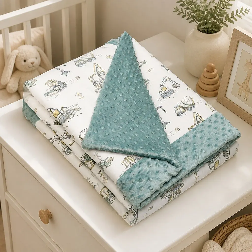 Kids Padded Minky Blanket 2.5 Tog Crib Stroller Car Seat Shade Nursing Cover