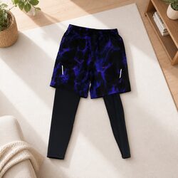Boys Black Leggings Size 150 Sporty Casual Everyday Wear Flexible Lightweight