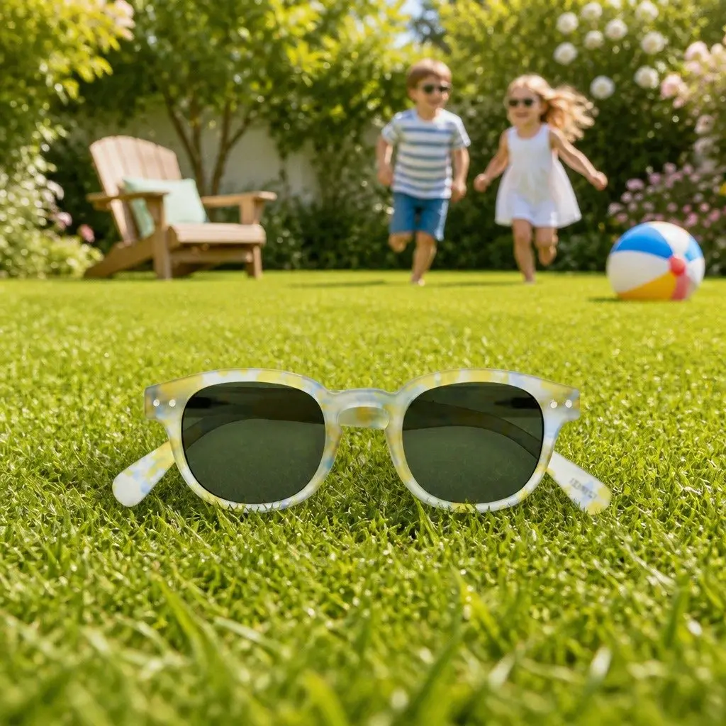 Kids Sunglasses Junior UV Protection Lightweight Flexible Square Frame