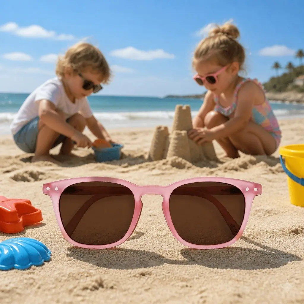 Kids Sunglasses Rectangular Frame UV Protection Lightweight Durable for Children 3 to 10 Years Old