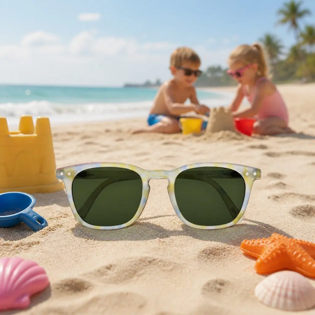 Kids Sunglasses Rectangular Frame UV Protection Lightweight Durable for Children 3 to 10 Years Old