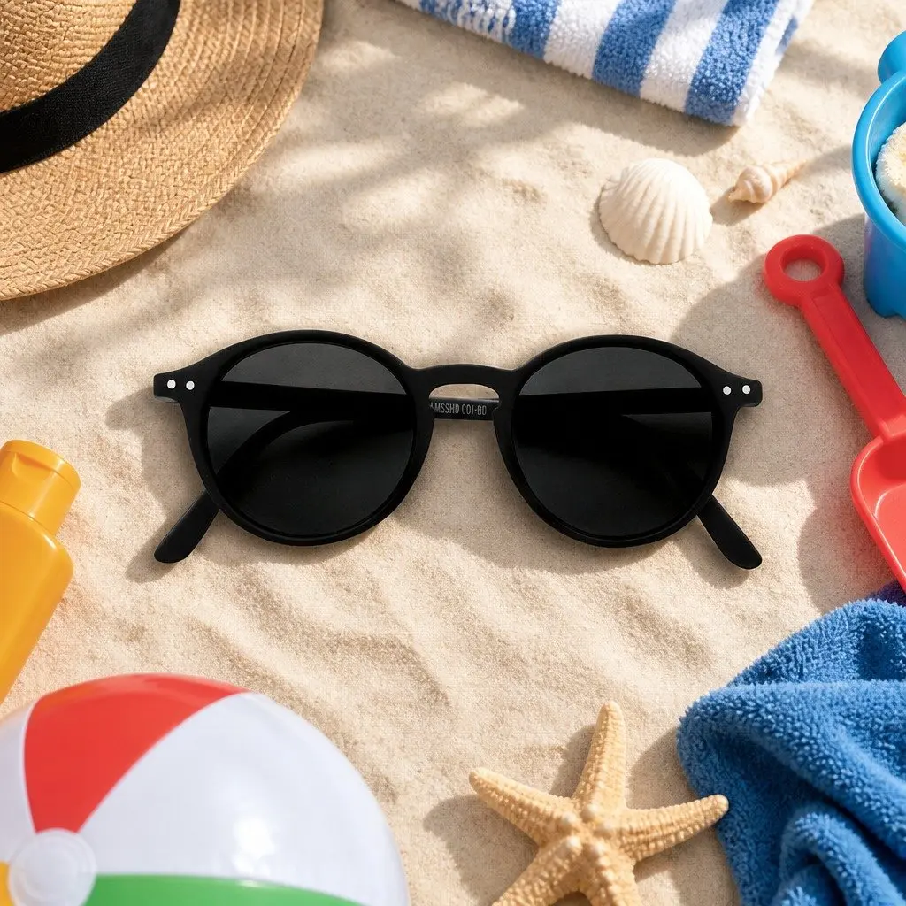 Kids Rounded Frame Sunglasses UV Protection Lightweight Unisex for Ages 5 to 10