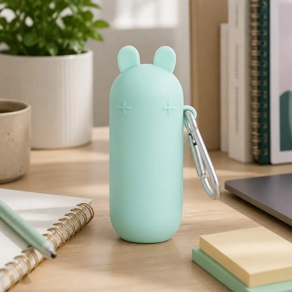 Reusable Bubble Tea Straw Extra Wide Stainless Steel Piercing Tip with Silicone Travel Case and Bendable Cleaner