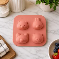 Elevate Kids' Mealtime with Silicone Animal Bento Mould