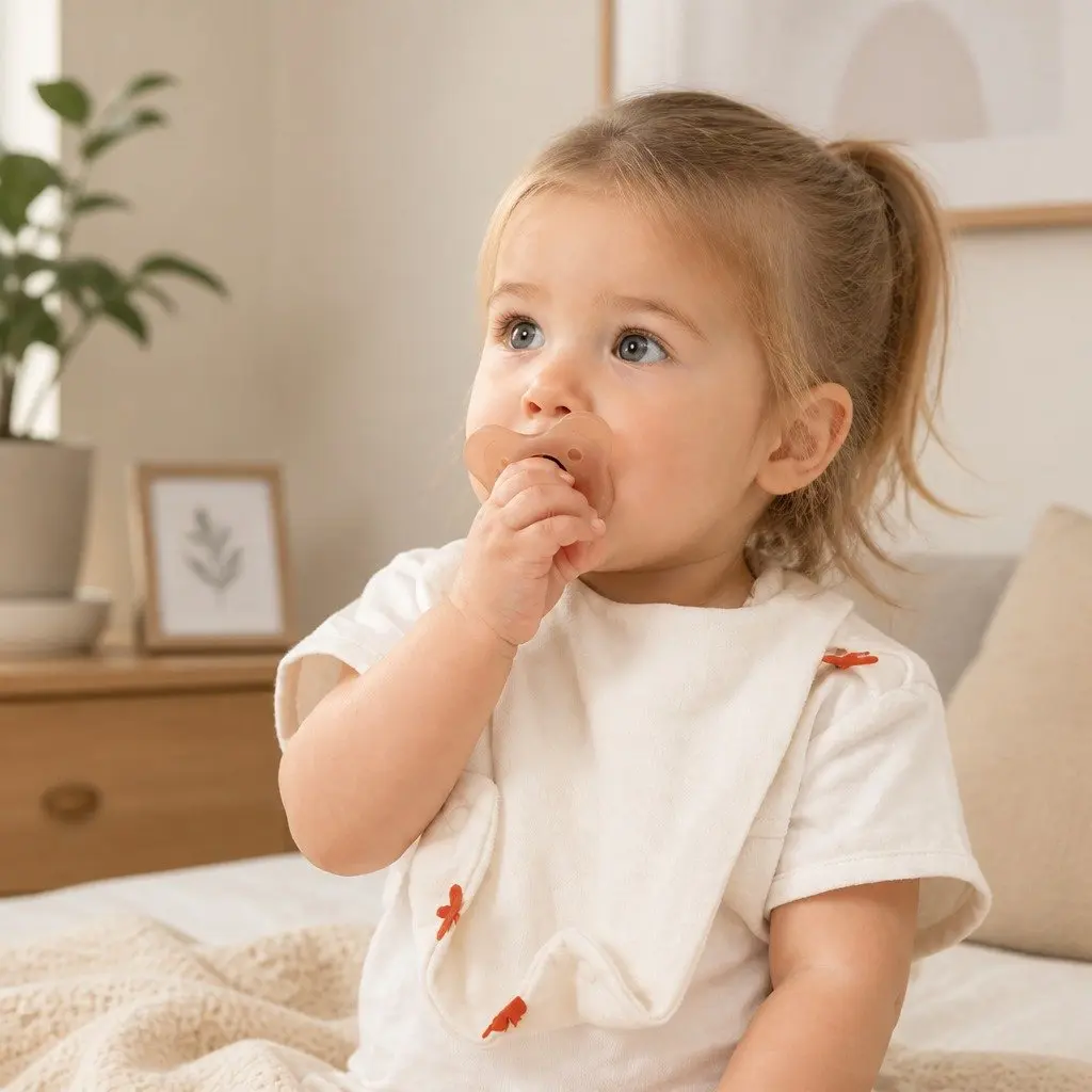Baby Bib Soft Cotton Adjustable Snap Closure Mealtime Protection