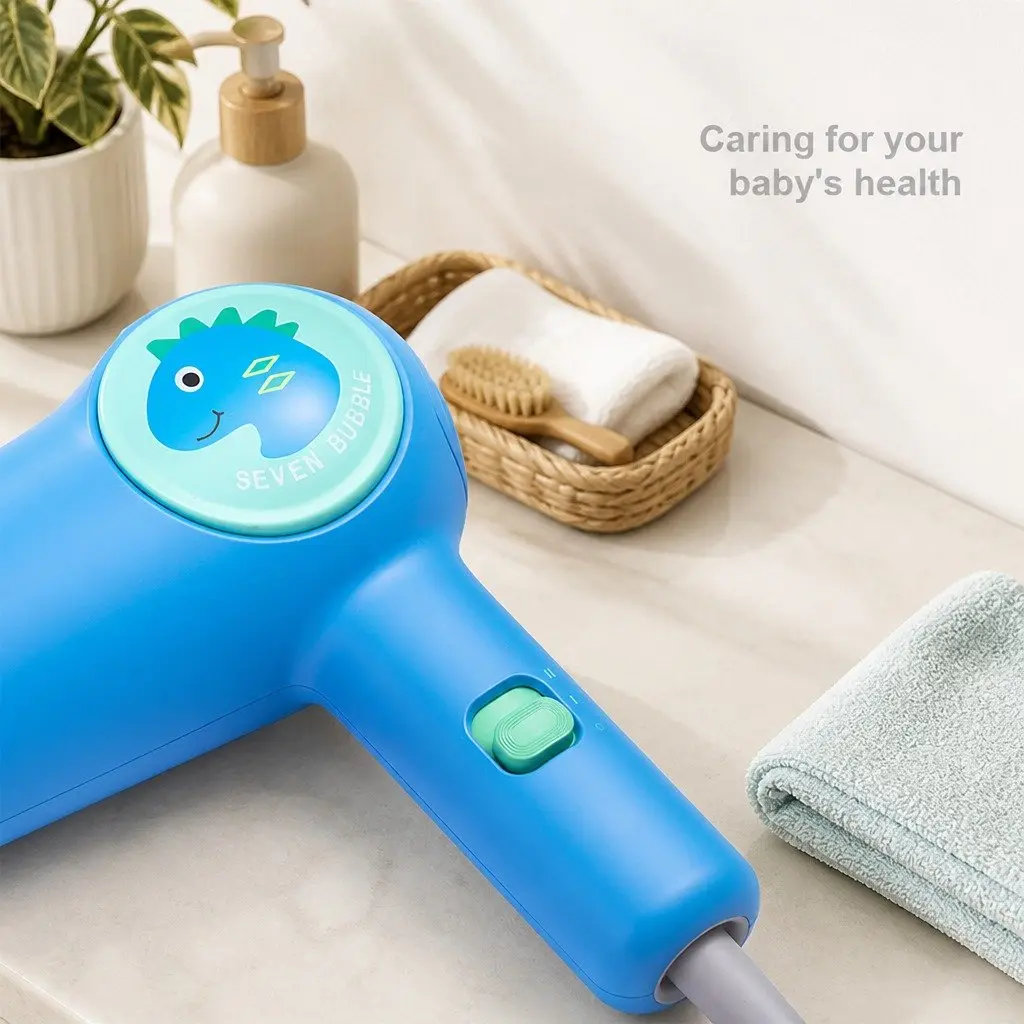 Kids Hair Dryer Lightweight Compact Safe Styling Tool with Multiple Temperature Speed Settings