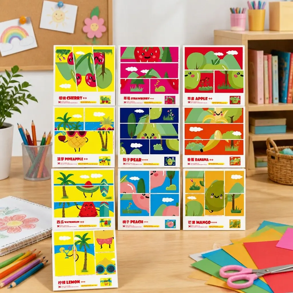 Children's Paper Cutting Kit Craft Set with Templates Fine Motor Skills Activity