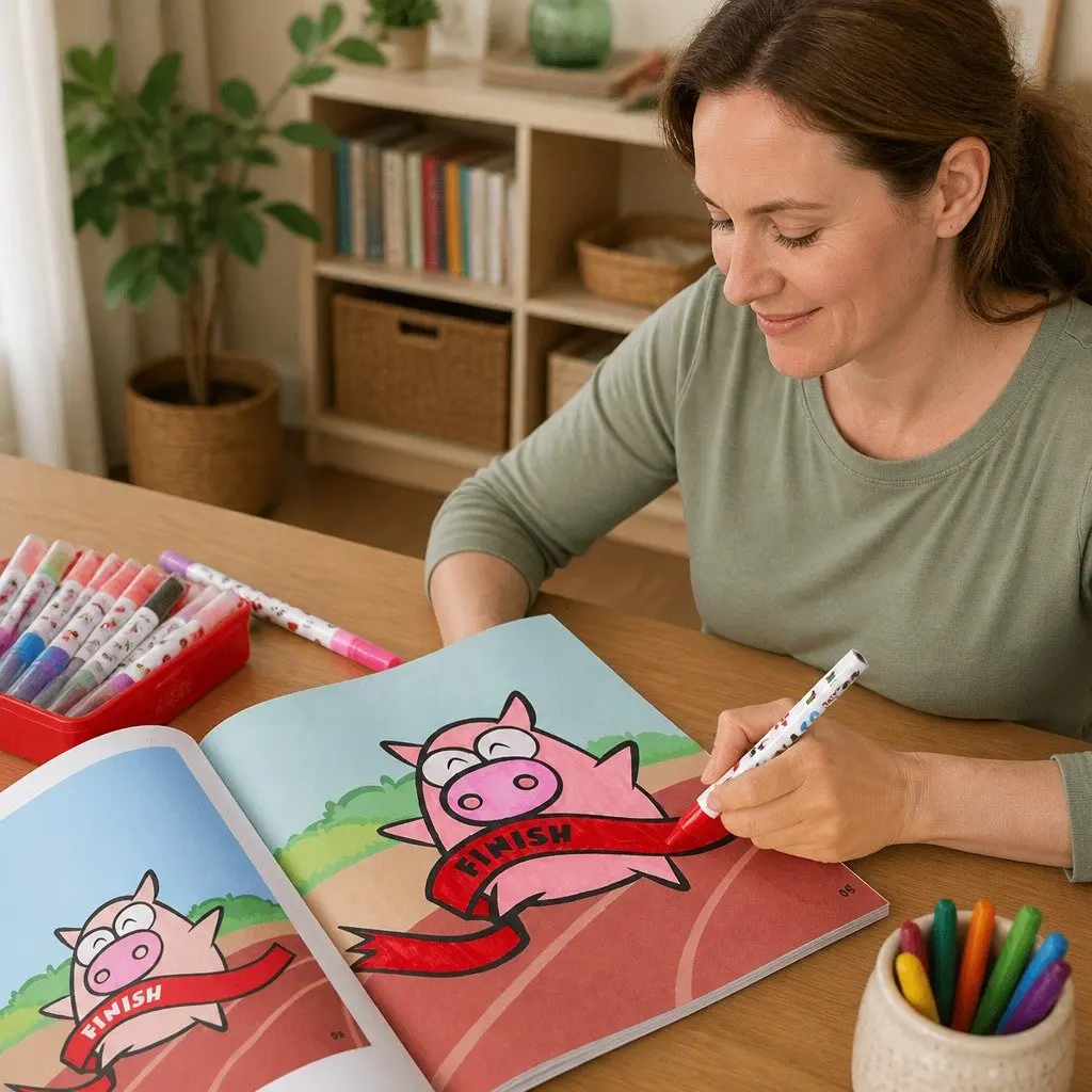 Coloring Book Multiple Pages Thick Paper Fun Creative Drawing Entertainment Kids