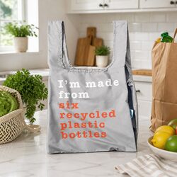Reusable Shopping Bag Medium Foldable Grocery Tote Water-Resistant Eco-Friendly