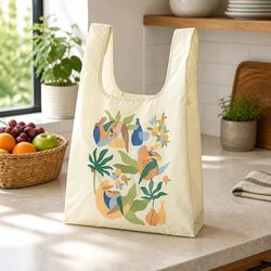Medium Reusable Shopping Bag Maggie Stephenson Cabana Pattern Recycled Plastic