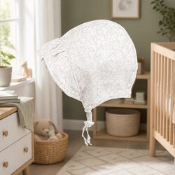 Reversible Girls Ruffle Bonnet Hat with Sun Protection