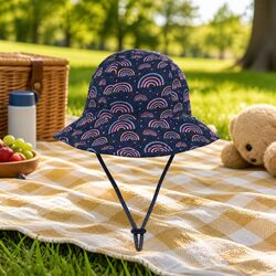 Toddler Bucket Sun Hat Rainbow XS Baby Pram Carrier Soft Flexible Brim UPF50+