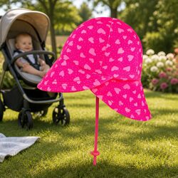 Baby Legionnaire Sun Hat XS Hearts for Outdoor Fun