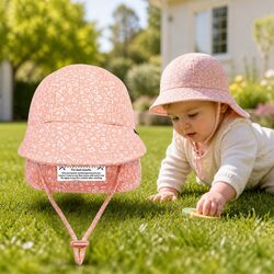 Stylish and Functional XL Legionnaire Baby Sun Hat in Petunia