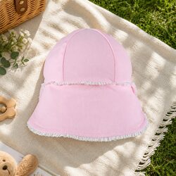 Baby Legionnaire Hat Ruffle Trim Sun Protection Pram Carrier Soft Comfortable XL