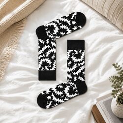 Vibrant Adult Zig Zag Socks for Everyday Comfort Size 36-40