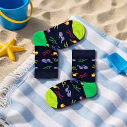 Kids Socks Sunny Days Neon Sunglasses Waves Design Combed Cotton 2-3 Years