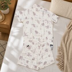 Kids Bamboo Fiber Pajama Set Short Sleeve Sleepwear Summer Loungewear Size 170 L