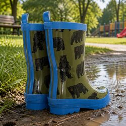 Kids Waterproof Rain Boots Slip Resistant Rubber Matte Children Footwear