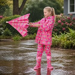 Comfortable Kids Rain Boots with Slip-Resistant Design Size 8